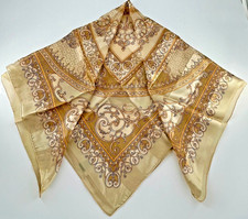 Foulard carré vintage - , soie