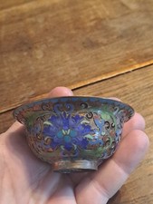 Ancienne Coupelle Emaux Cloisonné Chine Chinese Indochine Art Nouveau Deco 