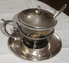 Ancien confiturier en argent massif 925 Camusso Peru Superbe cuillère en argent