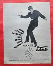 JOHNNY HALLYDAY et vêtements MAYA PUBLICITE - Print AD 2328