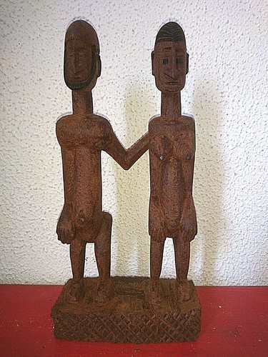 Ancien couple statuette art - couple,