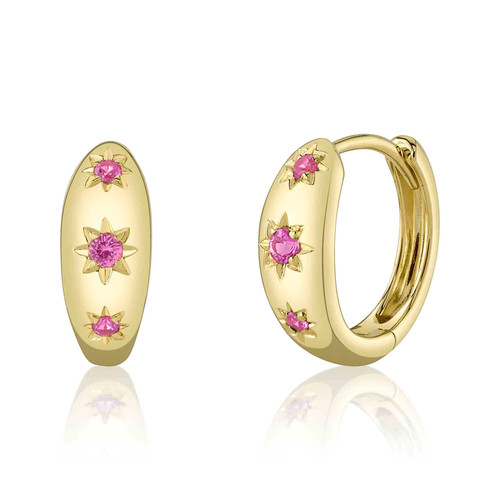 14k jaune saphir rose - jaune,