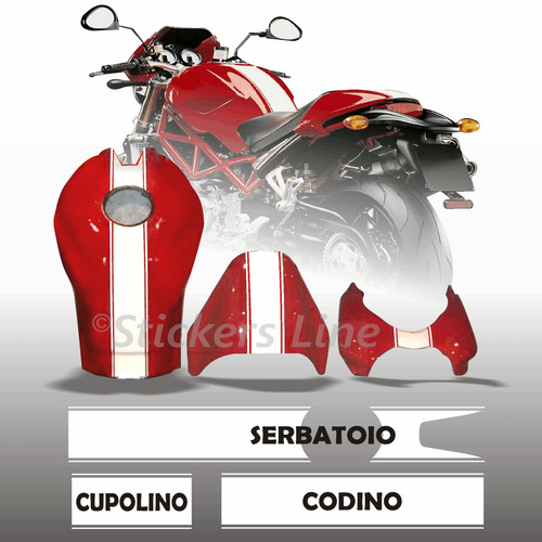 Adhésifs moto bandes centraux - adhésifs,