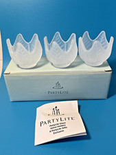 PartyLite 3 Frosted Lotus