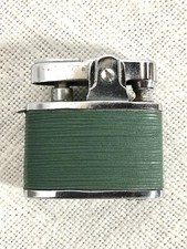 Ancien briquet à essence RODAN LIGHTER Argent Vert Vintage Allume Cigare Vintage