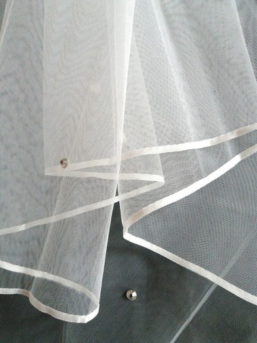 Voile mariée court 1m50 - court,