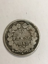 1/2 Franc 1841 B Argent Louis