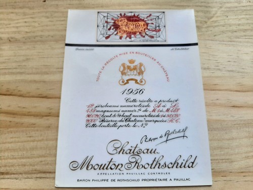 étiquette vin chateau mouton - vin,