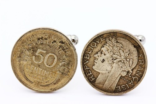 Cufflinks authentic coin - authentic,