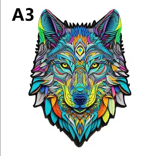 Puzzle bois animaux - en,