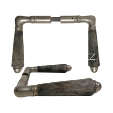 Poignée de Porte 1920er Art Déco Poignées Antique en Laiton Argent Vieux 8er Vk
