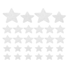 Patchs Thermocollants Étoile à Paillettes, 28 Pcs Coudre Blanc Dégradé
