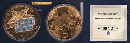 Médaille billet suisse - billet,