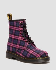 Bottes À Lacets Limited Edition Dr. Martens Femme 1460 TARTAN Noir / Rose