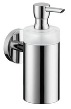 DISTRIBUTEUR SAVON LIQUIDE MURAL HANSGROHE CHROME NEUF REF.40514000 SERIE LOGIS