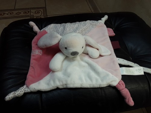 Doudou plat lapin blanc - doudou,