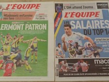 💥  2 N° Journal l'équipe 2017 - Top 14 - Clermont champion de France - Rugby