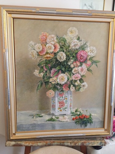 Peinture huile sur toile - , vase