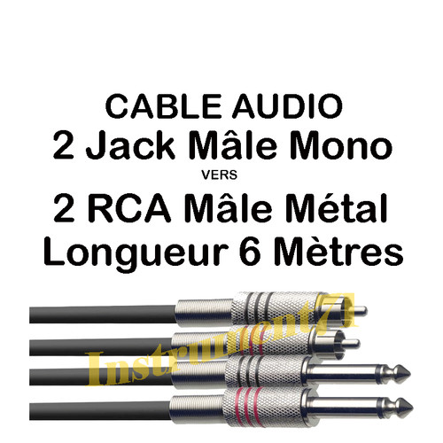 Câble jack mâle mono - jack,