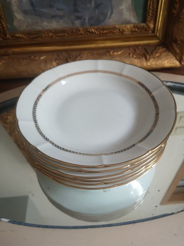 Assiettes creuses porcelaine - 6,
