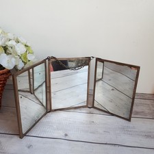 Miroir triptyque de barbier en
