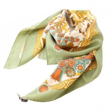 Écharpe Hermes Carré 90 en soie découpages Anne Rosat Vintage