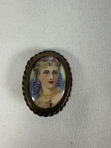 Camee broche ancienne femme - broche, en