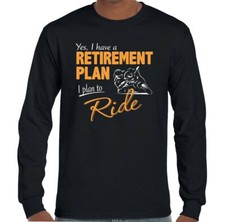Moto Retraite Plan Hommes Drôle Moto T-Shirt Motard Vélo Casque