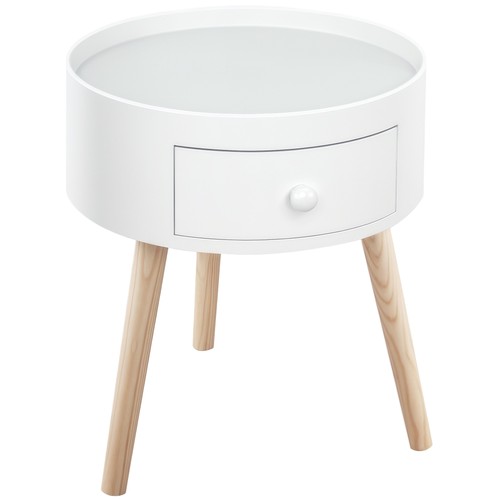 Homcom chevet 38x38x45cm - homcom, blanc