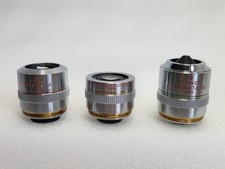 Lentilles de microscope Leitz Wetzlar PL FLUOTAR (lot de trois) filetage M32