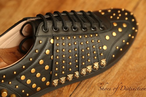 Baskets gucci cuir noir - baskets,
