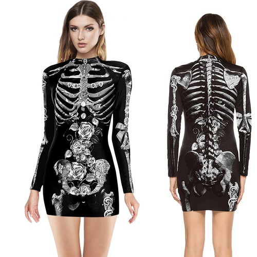 Robe squelette femme - squelette,