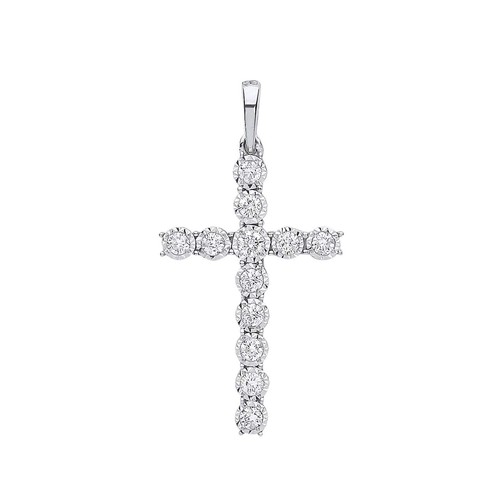 Pendentif croix blanc 9 - pendentif, en