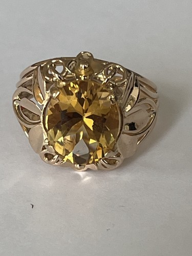 7005 bague vintage jaune - bague,