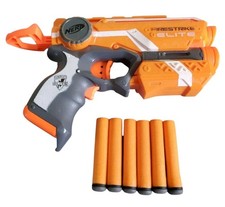 Pistolet NERF N-STRIKE ELITE Firestrike Orange – Laser Rouge – 6 Fléchettes TBE