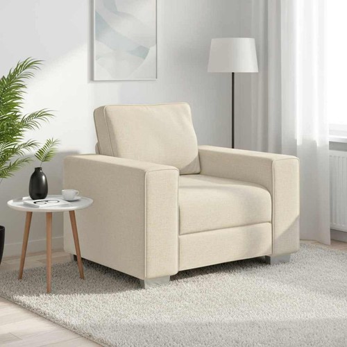 Canapé beige tissu lin - canapé, en