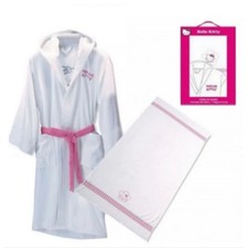 Peignoir + serviette Hello Kitty en Coffret 2-4 ans