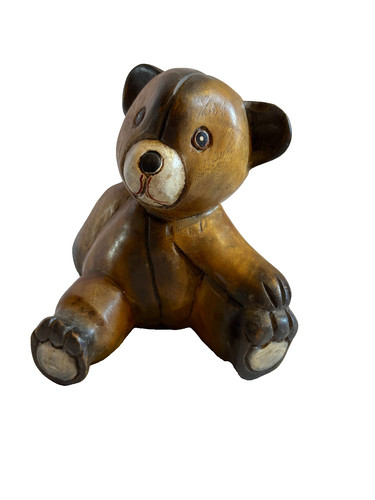 Ours ourson bois sculpté - ourson, en