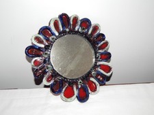 ANCIEN Petit MIROIR ROND en Céramique VALLAURIS ROLAND ZOBEL ?