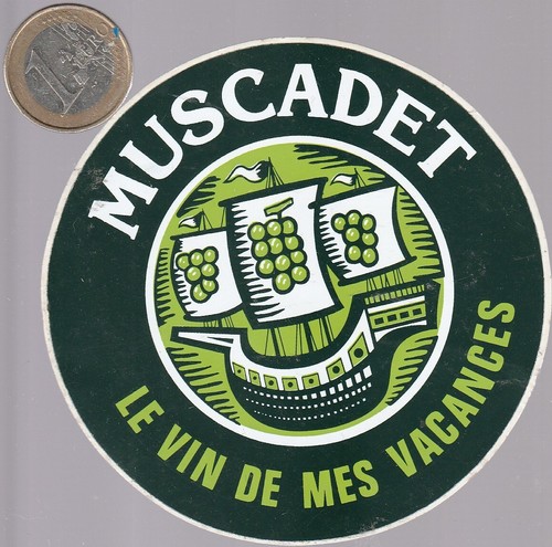 Autocollant vin muscadet - autocollant.,