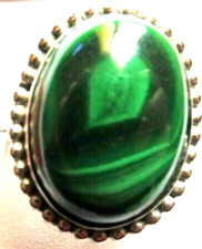 Bague en Malachite naturelle