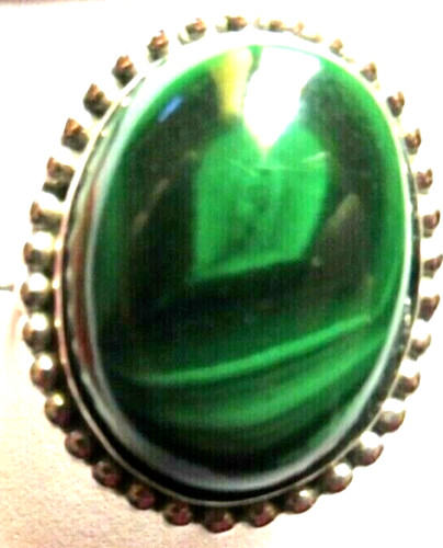Bague malachite naturelle - en,
