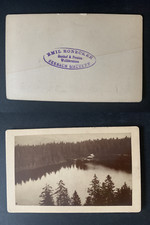 Allemagne, panorama de Seebach, Achern Vintage albumen print CDV. Tirage album