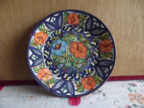 Assiette ancienne terre - ancienne, en