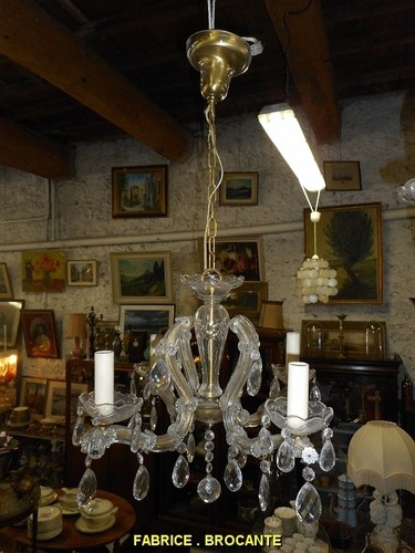 Lustre ampoules pampilles - lustre,