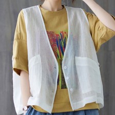 Femme Mince Pur Gilets Gilet