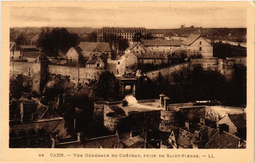 Cpa caen vue générale - ak,
