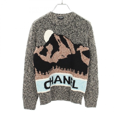 Pull tricot logo chanel - logo,