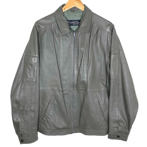 Blouson cuir léger gris - en,