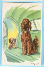 CHIENS  carte postale Humour DESSIN Les 7 Péchés Capitaux-L'ORGUEIL